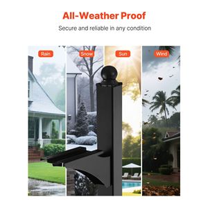 Palo per Cassetta Postale da Esterno in Alluminio 56 x 4 x 4 Pollici con Staffa Universale, Supporto Metallico Resistente per Montaggio Universale - Product Image 5