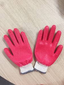 Guantes de Seguridad de Punto con Recubrimiento de Látex de Algodón Reutilizables, Antideslizantes y Resistentes a Cortes, Recubiertos de Goma Vietnamita, Calibre 10, para Protección en Jardinería - Product Image 3