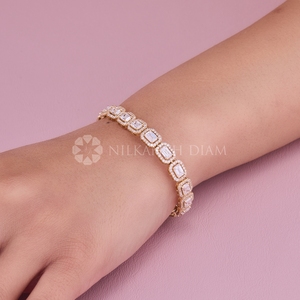 Premium Design 9.40 CT Radiant Cut Lab Created Diamond <b>Bangle</b> in 10K 14K 18K Solid Gold Diamond <b>Bracelets</b> <b>Bangles</b> for Wholesale - Product Image 4