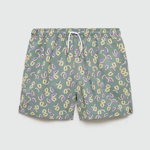 Short de bain pour homme en tissu polyester/coton, doux, séchage rapide, taille élastique, uni, décontracté, personnalisé par sublimation - Product Image 1