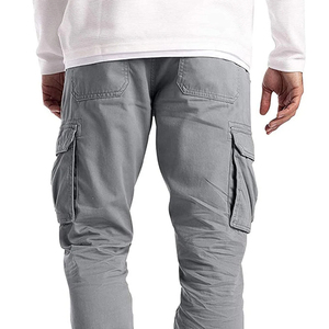 Pantalon cargo pour homme, tendance streetwear, design multi-poches, en coton - Product Image 4