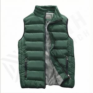 Chaleco de invierno de lana clásico para hombre, chaqueta acolchada de algodón transpirable informal, abrigo de piel con cuello levantado, decoración de bolsillo de talla grande - Product Image 2