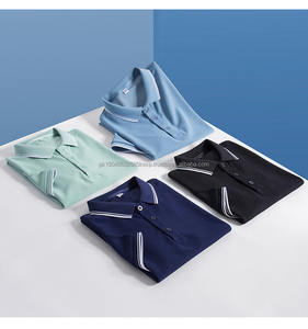 T-shirt à manches courtes pour homme en tricot avec logo personnalisé, marque privée, couleur contrastée et fonction de séchage rapide - Product Image 4