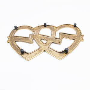 Metal Heart Shape <b>Trivet</b> Ornament With Ribbon Design Romantic Table Decoration - Product Image 2