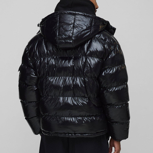Best Quality Luxury Quality Shinny Canvas Waterproof Breathable Puffer <b>Jacket</b> Hood Plus Size Outdoor - Product Image 2
