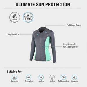 Combinaison de plongée unisexe en spandex, fermeture éclair sur la poitrine, manches courtes, protection solaire, respirante, pour la natation, la plongée avec tuba, le surf, OEM/ODM - Product Image 4