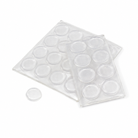Butoirs plats transparents en PVC pour meubles, protection antichoc de surface 21x6mm