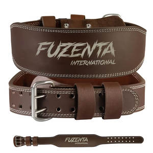 Cinturón de levantamiento de pesas de cuero acolchado de 4 pulgadas con hebilla de doble punta y diseño cónico, accesorios de gimnasio, soporte para la espalda, cinturones de powerlifting - Product Image 1