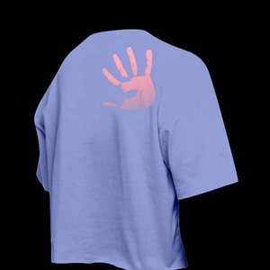 Camiseta Corta con Estampado Gráfico para Mujer, Top Corto Informal de Algodón Oversize - Product Image 4