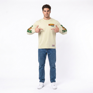 OEM Your brand Logo Long Sleeve T-Shirt Graphic Print O-Neck Men's <b>Pullover</b> Cotton Fleece Sweatshirt For Men Crew Neck <b>Jumper</b> - Product Image 5