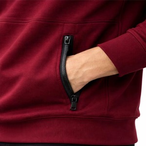 Sudadera con Capucha Lisa para Hombre, Informal, de Forro Polar, con Bolsillo Tipo Canguro, para Invierno, Gruesa, 360 g, 100% Algodón, Talla Grande - Product Image 5