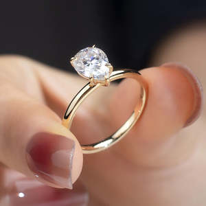 1 Carat Pear Lab Grown Diamond <b>Solitaire</b> <b>Ring</b> IGI D-E-F VVS-VS Bulk Jewelry Supply Gold White Gold Rose Gold <b>Silver</b> Manufacturer - Product Image 3