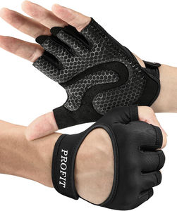 Guantes de Entrenamiento Deportivos PROFIT SPORTS, Profesionales, de Medio Dedo, con Cordones, para Gimnasio, Unisex, para Levantamiento de Pesas y Powerlifting, Antideslizantes - Product Image 1