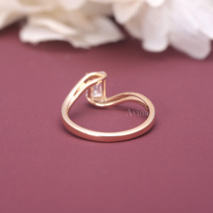 Bague de fiançailles en diamant de laboratoire taille émeraude certifié IGI, en argent sterling 925 massif, style minimaliste solitaire - Product Image 6