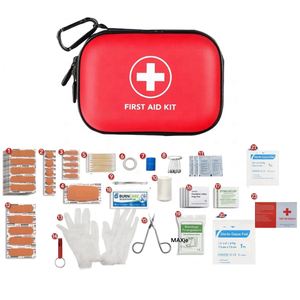 Mini Botiquín <span class=keywords><strong>de</strong></span> Primeros Auxilios <span class=keywords><strong>de</strong></span> 114 Piezas, Impermeable, con Carcasa Rígida <span class=keywords><strong>de</strong></span> EVA, Pequeño Kit <span class=keywords><strong>de</strong></span> Supervivencia Médico para Emergencias al Aire Libre, Camping y Senderismo - Product Image 1