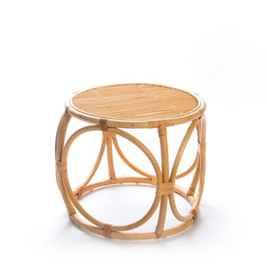 Tabourets au design polyvalent, meubles écologiques les plus vendus, tabouret de bar en rotin blanc artisanal, pouf - Product Image 5