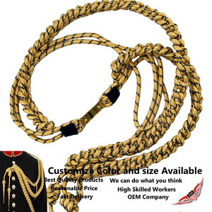 Aiguillette Dorada con Hilo Azul Marino y Etiquetas en el Lado Derecho - Product Image 3