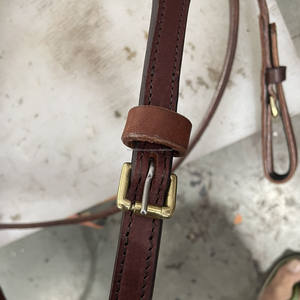 อานม้าหนังแท้คุณภาพสูงสำหรับม้าอาหรับขนาดเล็ก พร้อมสายจูงหนังอินเดีย ฮาร์ดแวร์ทองเหลืองแท้ - Product Image 3
