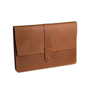 Funda de Cuero Genuino para Tablets, Tamaño Estándar, Almacenamiento Horizontal y Vertical, Estilo Vintage, Bandolera de Cuero de Primera Calidad, Duradera, para Portátil de Negocios - Product Image 1