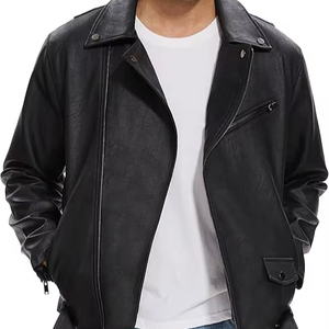 Chaquetas Casuales de Cuero Genuino de Piel de Oveja para Hombre, Diseño Único, Alta Calidad, Manga Larga, Estilo Elegante, Ropa de Invierno Ecológica - Product Image 1
