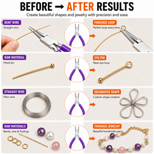 Round Nose Jewelry Pliers <b>Wire</b> Loop Forming Tool for Beading Earring Making <b>Craft</b> Repair Work - Product Image 6