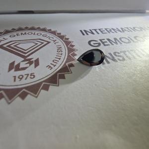 Diamant de laboratoire CVD de 1 carat, taille poire, noir fantaisie, certifié IGI, pierre lâche pour la fabrication de bagues, pendentifs et bijoux - Product Image 2
