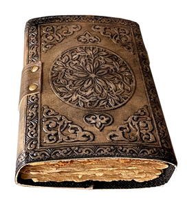 Premium Quality Genuine Leather Handmade Sewing Bound A5 Journal Triple Moon Solar Single Stone Antique Brass C-Look <b>Note</b> <b>Books</b> - Product Image 6