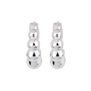 sterling <b>silver</b> 925 bohemian hoop earrings 15mm lightweight <b>silver</b> plated round loop <b>studs</b> for women special occasion gifts - Product Image 2