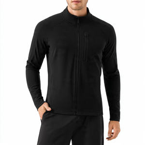 Chaqueta Deportiva para Hombre, para Yoga y Gimnasio, Cuello Alto, Logotipo Frontal, Corte Regular, Informal, Transpirable, para Entrenamiento de Invierno - Product Image 3
