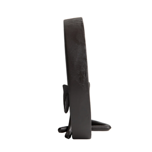 Escultura Moderna de Hombre Leyendo en Hierro Negro, Estatua Minimalista de Pensador Circular, Figura Humana Abstracta, Sujetalibros para Regalo de Amantes de la Lectura - Product Image 3