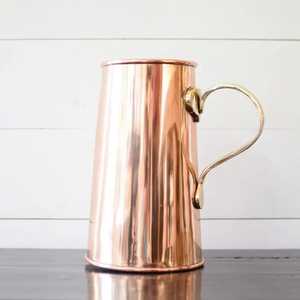 Minimalist Pure Copper Water Jug with Seamless Design Handcrafted Ayurvedic Health Pitcher Modern <b>Drinkware</b> for Office Hotel - Product Image 3
