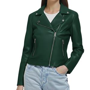 Nuevo Estilo, Chaqueta de Invierno para Mujer, de Cuero Genuino, Teñido Sólido, Tejido, Impermeable, Cuello Alto, Cierre de Cremallera, Talla Única, de Lujo - Product Image 3