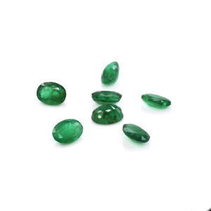Esmeraldas naturales de Zambia calibradas en forma ovalada de 3x5 mm, piedras preciosas facetadas sueltas para la fabricación de joyas, listas para usar. - Product Image 1