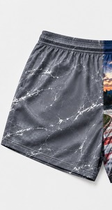 Men's Printed Canvas <b>Board</b> Shorts Front Sublimation <b>Transfer</b> Quick Dry Anti-Wrinkle Breathable Drawstring Casual 100% Polyester - Product Image 6