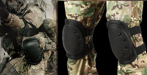 Lot <span class=keywords><strong>de</strong></span> 4 genouillères et coudières tactiques <span class=keywords><strong>de</strong></span> protection Genouillères et coudières noires Bretelles réglables Genouillères en gel - Product Image 6