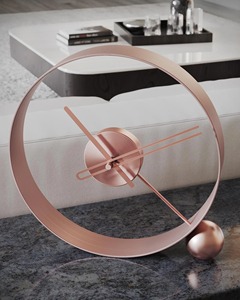 Stylish Metal <b>Table</b> <b>Clock</b> Decorative Timepiece For Guest Room Accent Living Room <b>Table</b> Accent And Bedroom Side <b>Table</b> Decor - Product Image 3