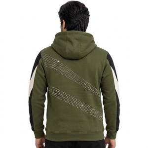 Sweat-shirt à strass avec détails en cristaux scintillants, tissu doux, coupe confortable, design élégant et finition haut de gamme, idéal pour les occasions décontractées. - Product Image 2