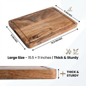 Tablas de Cortar de Bambú Gruesas Personalizadas al por Mayor para Cocina, Tabla de Madera de Bambú para Cortar Charcutería y Queso - Product Image 2