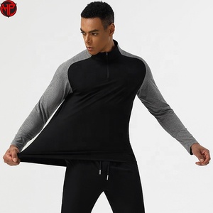 Sudadera de golf OEM de alto rendimiento para hombre, de manga larga, con cremallera de 1/4, estampada, para otoño, capa intermedia, en oferta. - Product Image 2