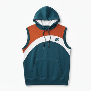 Modern <b>Men</b> <b>Sleeveless</b> Hoodies Custom Hooded <b>Pullover</b> For Gym Workout Fitness Training Lightweight Casual Outdoor Wear - Product Image 1