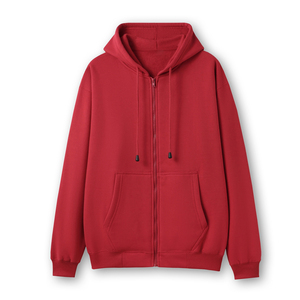 Sudadera con capucha de invierno para hombre, personalizada, con cremallera completa, bordada, de algodón grueso y forro polar, OEM ODM, estilo urbano, oversize, ecológica - Product Image 4