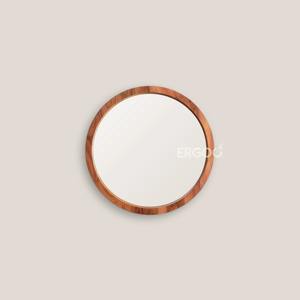 Miroir mural en bois pour coiffeuse, miroir de bureau en bois pour organisation de salle de beauté, accessoire de miroir suspendu en gros - Product Image 5