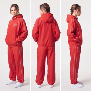 Conjunto de Pantalones y Chaqueta Impermeable con Capucha para Mujer, Estilo Deportivo, Corte Holgado, con Logotipo Personalizado - Product Image 5