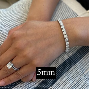 Bracelet en diamant de laboratoire en argent sterling 925, style luxe glacé, idéal pour mariage, fête, anniversaire et usage quotidien – Offre spéciale - Product Image 2
