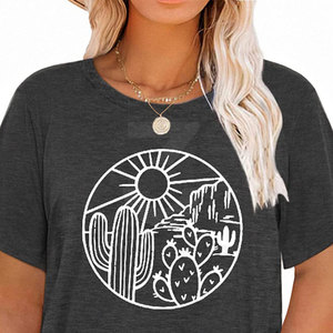 Camisetas Extra Grandes de Diseño Personalizado para Mujer, Algodón Suave Premium, Casual, Ecológico, de Secado Rápido, Transpirable, Ropa de Calle para Uso Diario - Product Image 5