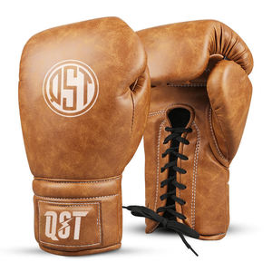 Ensemble de boxe en cuir véritable de haute qualité MMA Sparring Kickboxing Comprend des gants de boxe Protection de l'aine Protection de la tête QST INTERNATIONAL - Product Image 1
