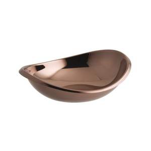 Ensemble de 2 bols de service élégants en cuivre et en laiton, design moderne du milieu du siècle, plat décoratif pour la maison et la cuisine - Product Image 6