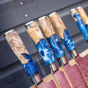 High Quality Handmade Damascus Steel 6-Piece Kitchen <b>Knife</b> <b>Set</b> with Wood Handles Right-Handed Durable & <b>Sharp</b> Blades - Product Image 4