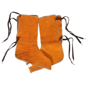 Cowhide Split Leather Welding <b>Boot</b> <b>Covers</b> Thermal Insulation Abrasion Resistant Knee Guard Protectors Gaiters Safety Clothing - Product Image 1