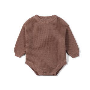 Fabricante de Monos para Bebés Niñas, Estilo Adorable, 100% Algodón, con Volantes, Color Sólido, con Botones, Mono de Invierno, OEM, ODM, Personalizado - Product Image 1